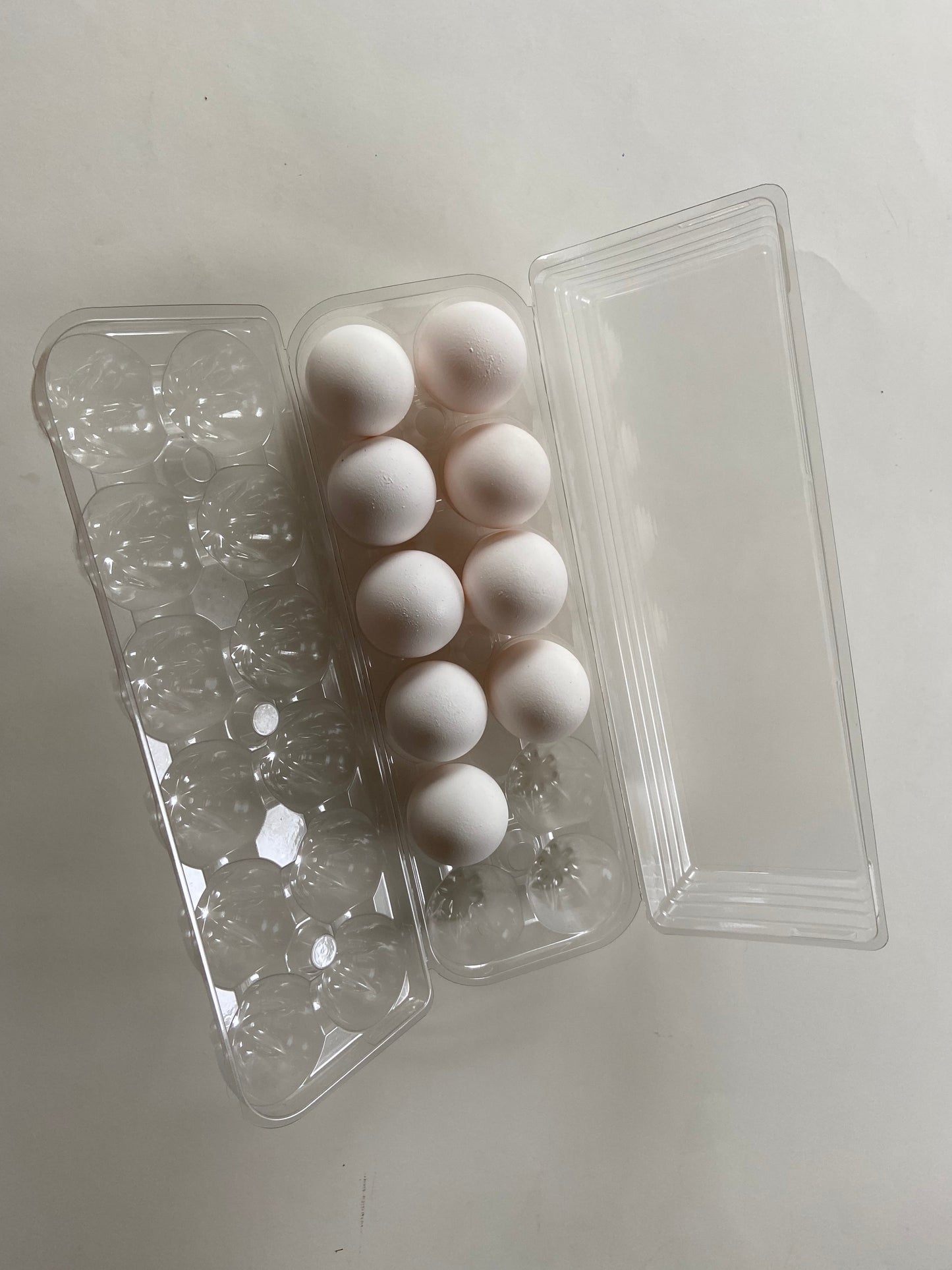 ROOTED TRI-FOLD PLASTIC EGG CARTON
